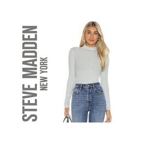 EUC Steve Madden BB Dakota Mock Neck Fuzzy Sweater